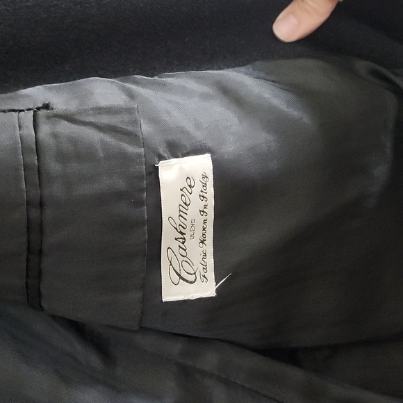 Ron Chereskin black cashmere overcoat, Men's classic coat - Picture 9 of 12